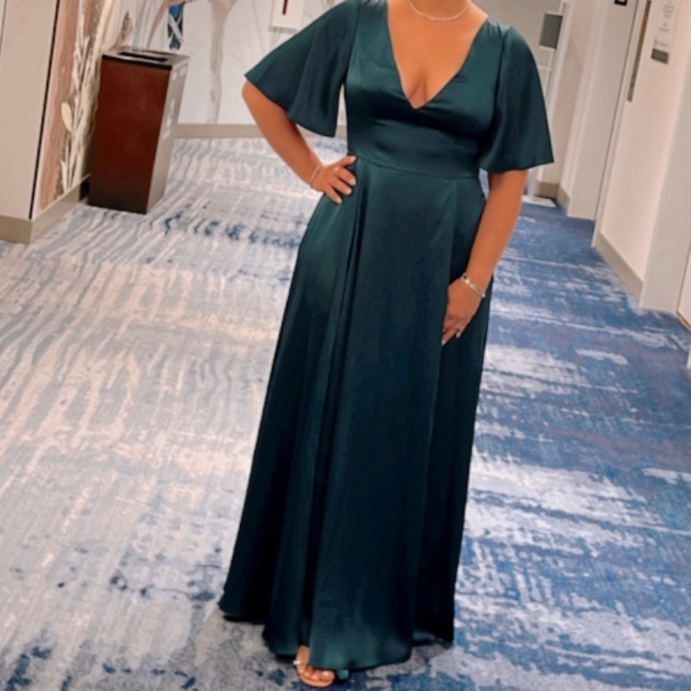 Beautiful green bridesmaid dress